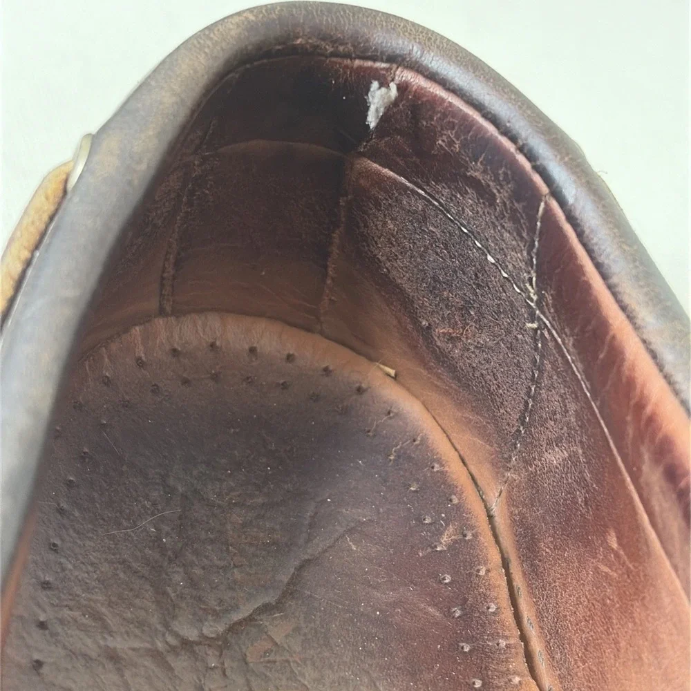 Allen Edmonds Eastport Leather Boat Shoe Men Size 10 D Dark Blue Green Black
